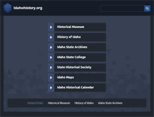 Tablet Screenshot of idahohistory.org